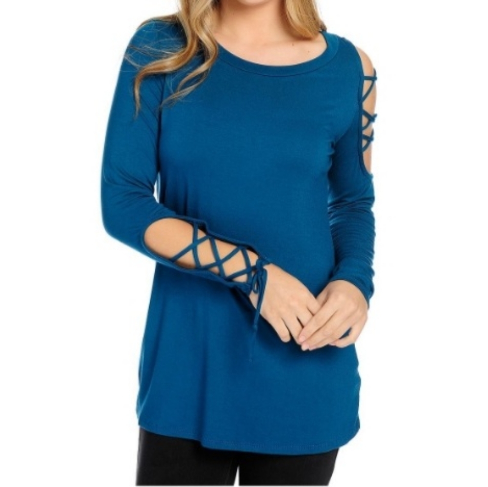 Top with Cut Out Detail on Sleeves